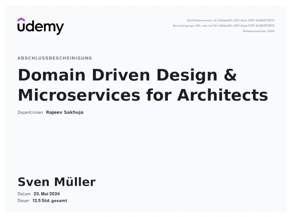 Domain Driven Design course